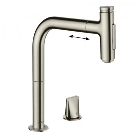 Фото смеситель для кухонной мойки hansgrohe metris select 73819800