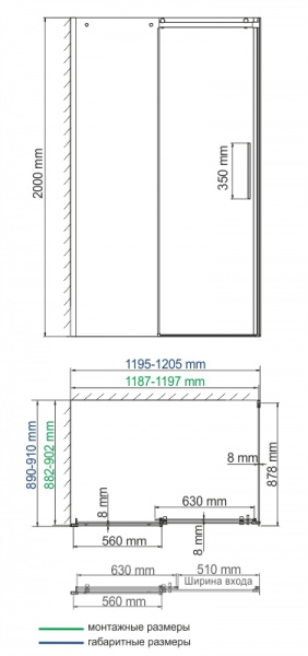 Фото душевой уголок wasserkraft dinkel 120x90 см 58r07