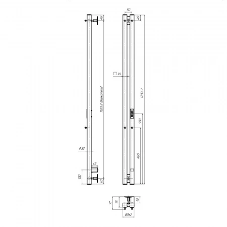 Фото электрический полотенцесушитель indigo style 2 pro 120/8 lspre120-8brrt