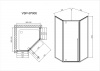 Фото душевое ограждение vincea penta 90x90 см  vsp-3p900cl
