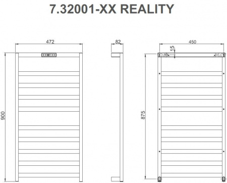 Фото злектрический полотенцесушитель allen braureality 90х47,2 см  7.32001-31