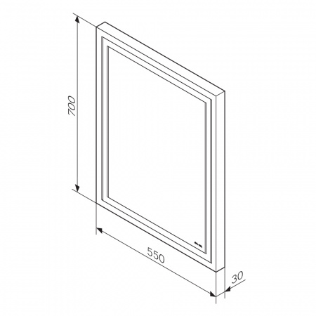 Фото зеркало с led подсветкой am.pm gem 55 см m91amox0551wg