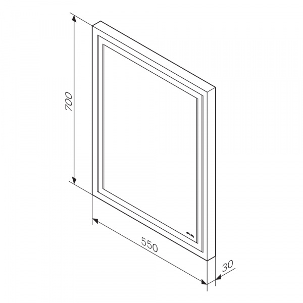 Фото зеркало с led подсветкой am.pm gem 55 см m91amox0551wg