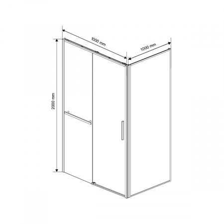 Фото душевое ограждение vincea slim soft 100x100 см  vsr-1ss1010cl