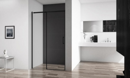 Фото душевая дверь belbagno acqua-bf-1-140-c-nero 140 см