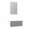 Фото тумба с раковиной orka cube 100 см, цвет: бежевый 3000378