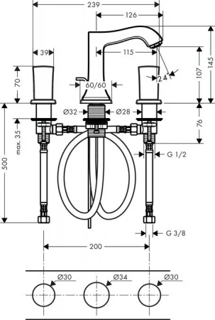 Фото смеситель для раковины hansgrohe metropol classic 31304090