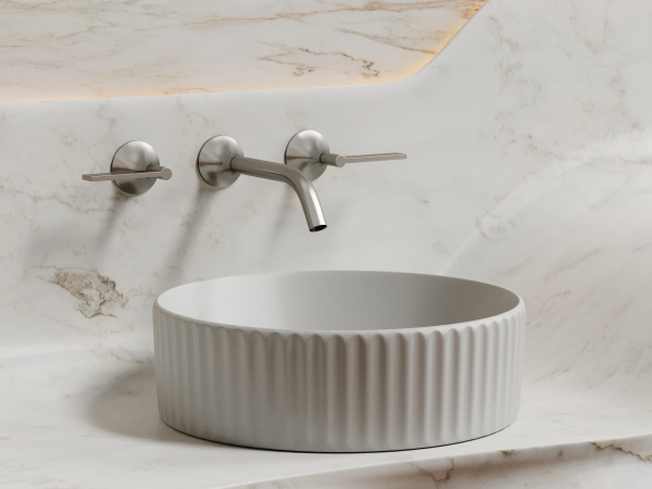 Фото раковина накладная ceramicanova element 36 см, цвет: серый cn6057msg