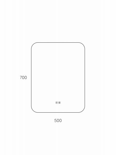 Фото зеркало с подсветкой taliente zled 50 см ta-zled-b5070a