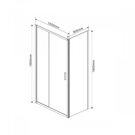 Фото душевой уголок vincea garda 150x80 см vsr-1g8015cl