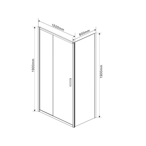 Фото душевой уголок vincea garda 150x80 см vsr-1g8015ch