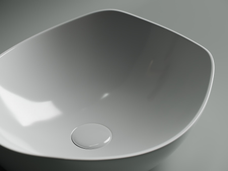 Фото раковина накладная ceramicanova element 42 см, цвет: белый cn5017