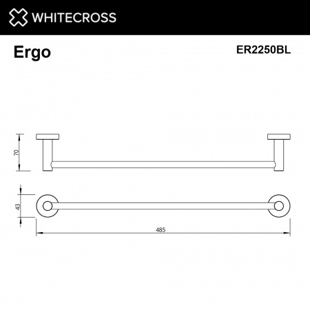 Фото полотенцедержатели whitecross ergo er2250bl, цвет: черный