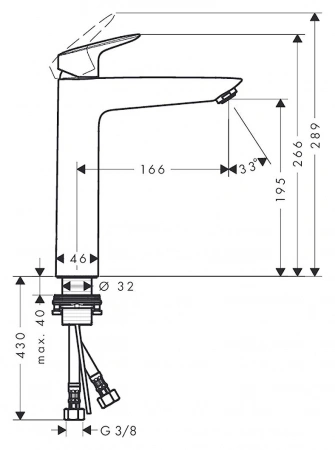 Фото смеситель для раковины hansgrohe logis 71091000_otu