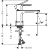 Фото смеситель для раковины hansgrohe rebris e 72554670