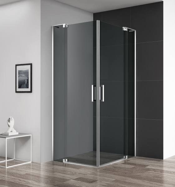 Фото душевое ограждение cezares slider-ah-2-70/80-80/90-grigio-cr 80x70 см