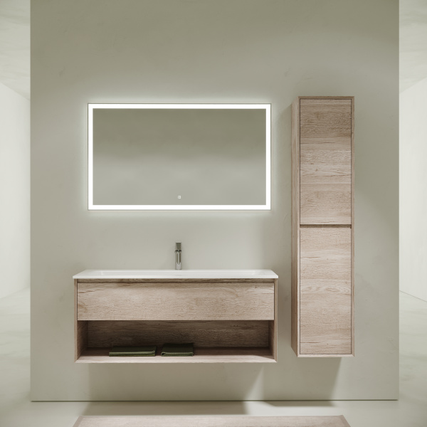 Фото тумба под раковину sancos marmi 1.0 120 см, цвет: дуб галифакс натуральный mr1.0120eg