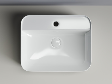 Фото раковина накладная ceramicanova element 50 см, цвет: белый cn5015