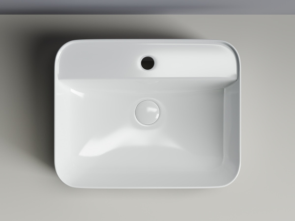 Фото раковина накладная ceramicanova element 50 см, цвет: белый cn5015