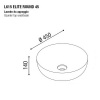 Фото раковина накладная aet elite round 45 см, цвет: черный матовый l615t0r0v0105