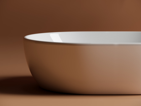 Фото раковина накладная ceramicanova element 48 см, цвет: белый cn6019