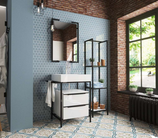 Фото тумба с раковиной эстет comfort loft 70 см фр-00003613