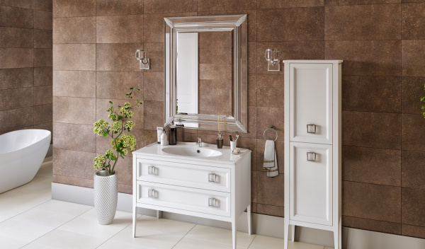 Фото тумба под раковину bagno piu vintage 95 см, цвет: матовый лак vn-1-96