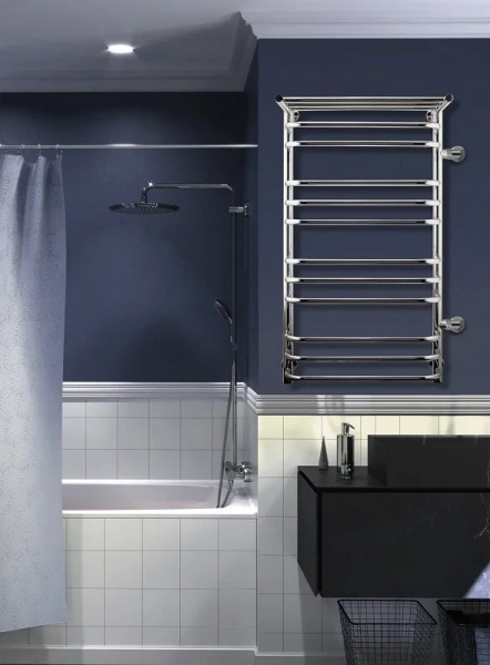 Фото водяной полотенцесушитель indigo brace 100/50 с полочкой lbcw100-50pr-б/п-60