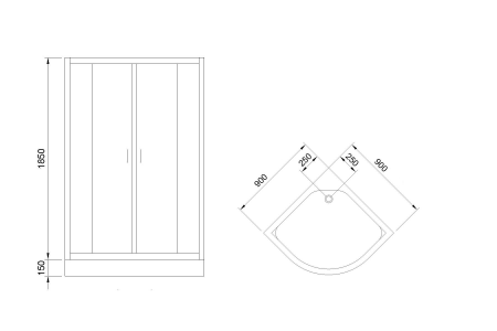Фото душевое ограждение royal bath hk rb90hk-t-bl 90x90 см