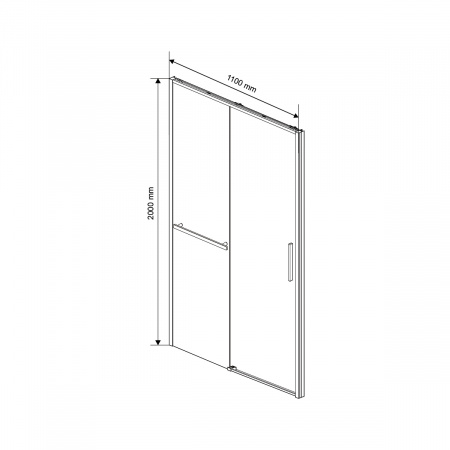 Фото душевая дверь vincea slim soft 110 см vds-1ss110cl