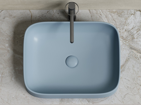 Фото раковина накладная ceramicanova element 50.5 см, цвет: серый cn6052mhl