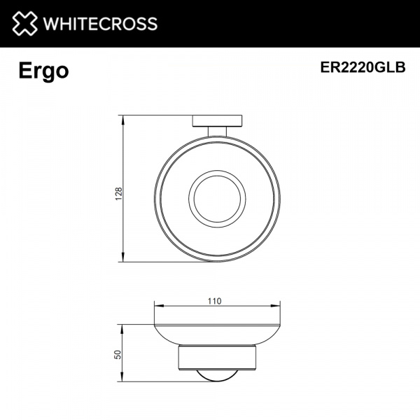 Фото мыльница подвесная whitecross ergo er2220glb, цвет: золото брашированное