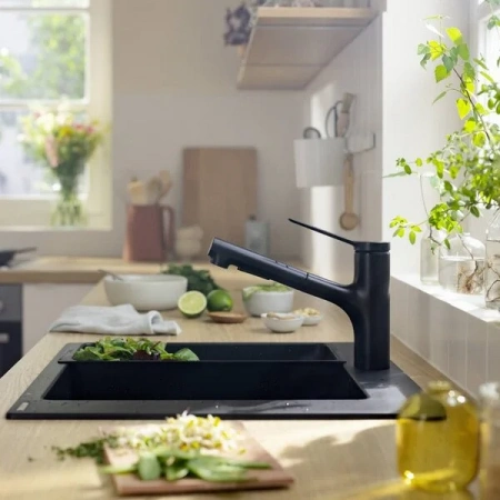 Фото смеситель для кухонной мойки hansgrohe zesis 74800670