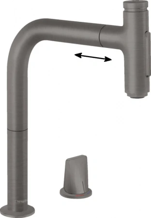Фото смеситель для кухонной мойки hansgrohe metris select 73818340
