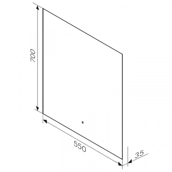 Фото зеркало с led подсветкой am.pm x-joy  55 см m85mox10551s
