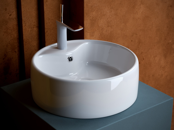 Фото раковина накладная ceramicanova element 40 см, цвет: белый cn5027