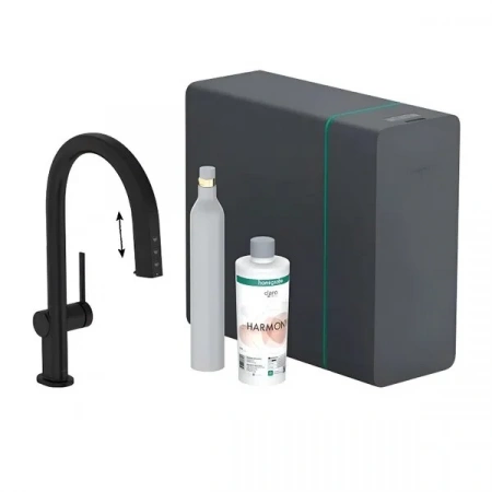 Фото смеситель для кухонной мойки hansgrohe aqittura sodasystem 76806670