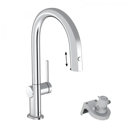 Фото смеситель для кухонной мойки hansgrohe aqittura 76826000