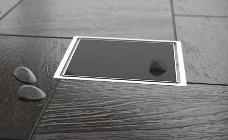 Фото трап точечный pestan confluo standard black glass 15*15 см 13000101