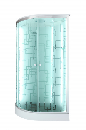 Фото душевая кабина dto 120x80 см em1512rled+gm с гидромассажем