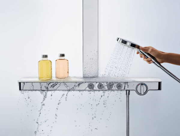 Фото душевая стойка hansgrohe rainmaker select 460 3jet showerpipe 27106400