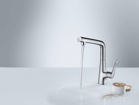 Фото смеситель для кухни hansgrohe metris select 14883000