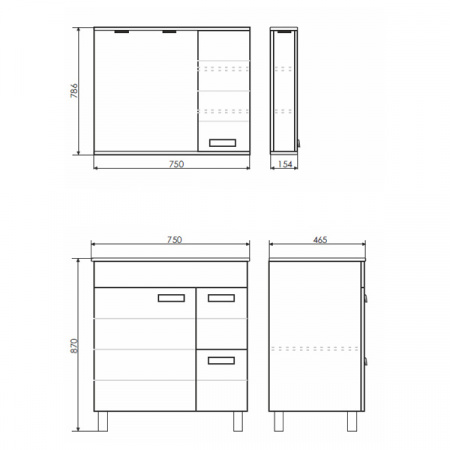 Фото тумба с раковиной comforty марио 75 см 00-00016096