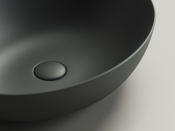 Фото раковина накладная ceramicanova element 52 см, цвет: антрацит cn6017mdh