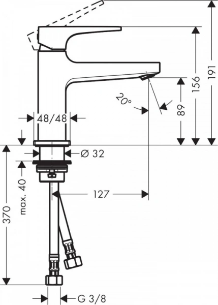 Фото смеситель для раковины hansgrohe metropol 32500700