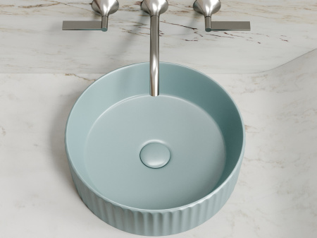 Фото раковина накладная ceramicanova element 36 см, цвет: зеленый cn6057mlg
