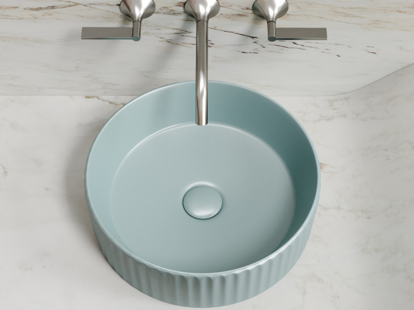 Фото раковина накладная ceramicanova element 36 см, цвет: зеленый cn6057mlg