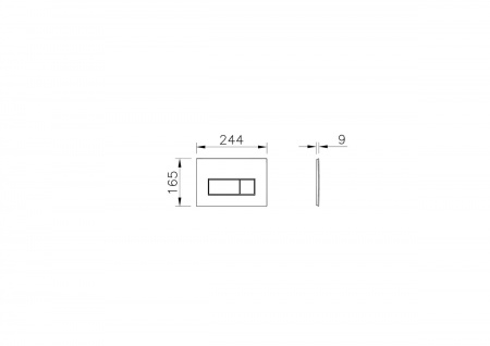 Фото клавиша смыва vitra root square 740-2340