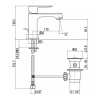 Фото смеситель для раковины gattoni h2omix3000 3041/30c0