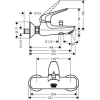 Фото смеситель для ванны hansgrohe novus loop 71340000